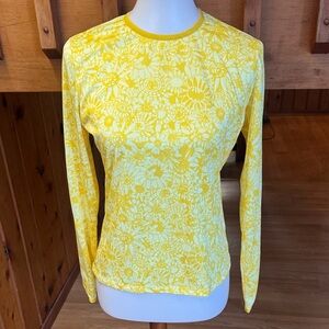 Patagonia Yellow Floral Long Sleeve Top